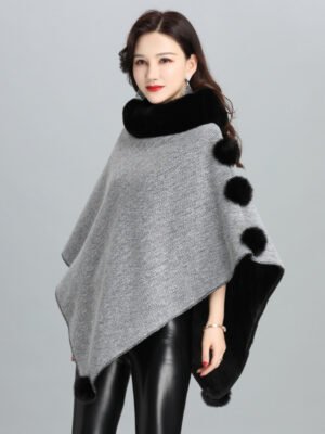 Fashion Faux Fur Jacket Women Shawl Scarf