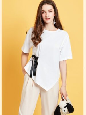 Solid color bottoming shirt loose short sleeve T-shirt