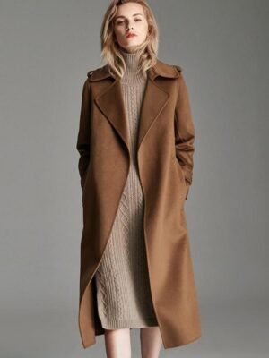 Fashionable Long Knee Length Woolen Jacket