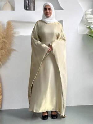 Solid Color Breathable Batwing Sleeve Robe